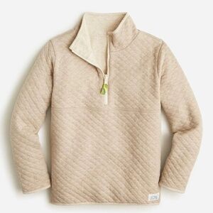 NWT Crewcuts Kids' quilted jersey reversible half-zip sweatshirt